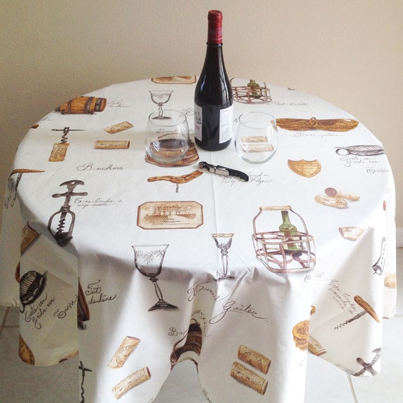 Bistro Tablecloth Wine Tablecloth Acrylic Coated Tablecloth