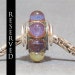 RESERVED for Julie Big Hole European Charm Bead With Sterling Silver Lilac