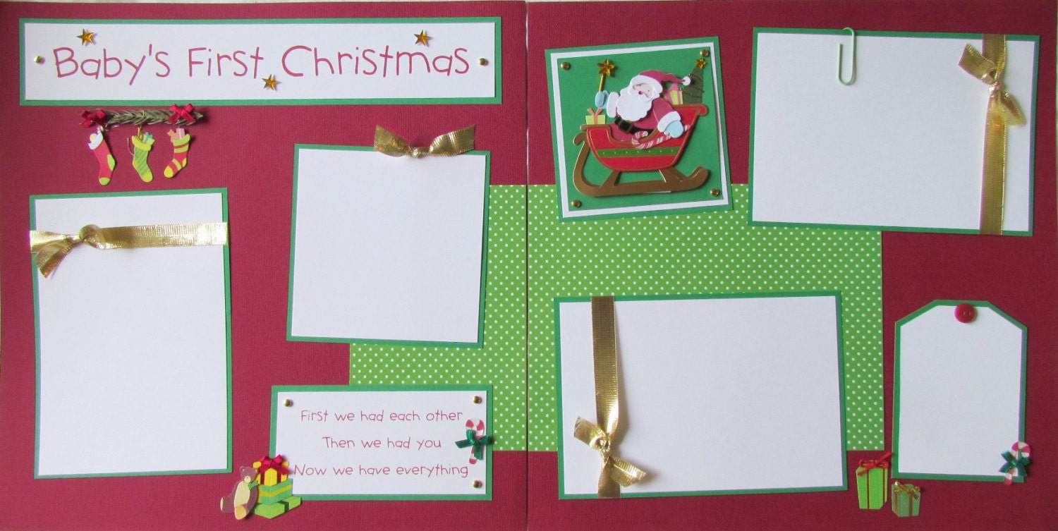 BABY'S FIRST CHRISTMAS 12x12 Premade Scrapbook by JourneysOfJoy