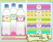 easter bunny digital water bottle printable labels egg hunt decoration instant download Il_170x135