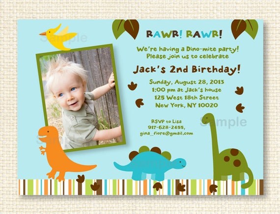 Dinosaur Birthday Invitation Il_570xn