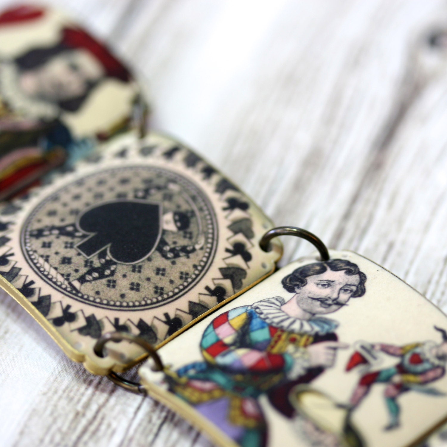 Playing Card Bracelet Playing Card Jewelry Deck of Cards Vegas