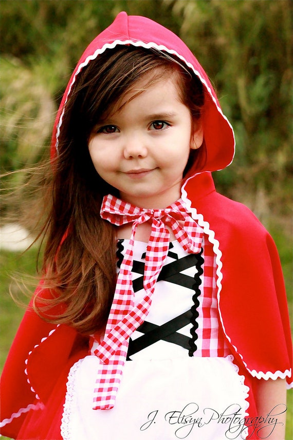 Little Red Riding Hood Costume Dress Tutu Dress Red Gingham