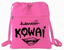 ... Cinch Bag - scary pastel goth creepy cute mouth school bag skater bag