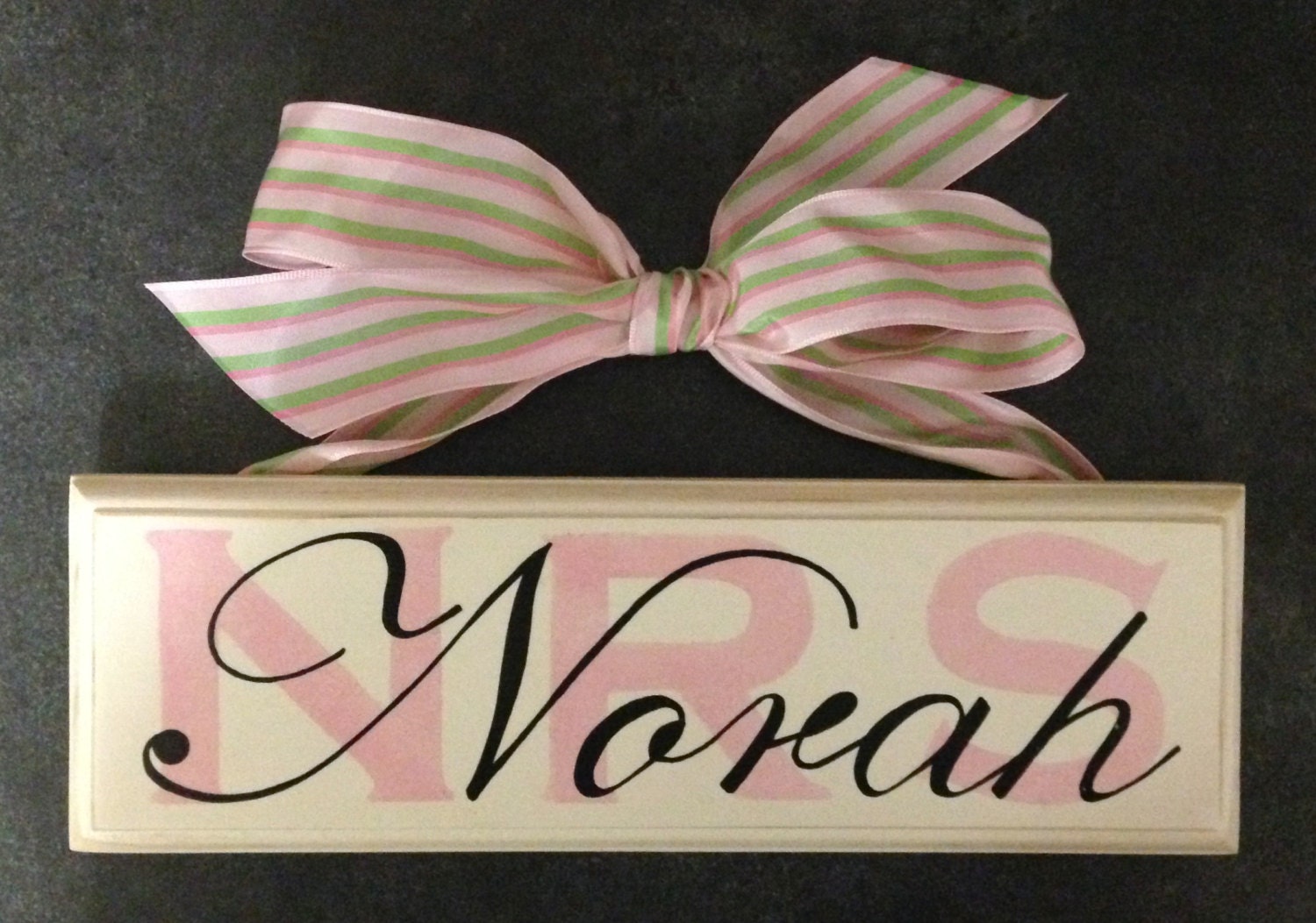 Sweet Monogram Name Plaques for Babies and Children
