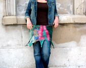 Nuno felted  Wrap Skirt  - Reversible