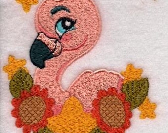Flamingo Embroidery Design