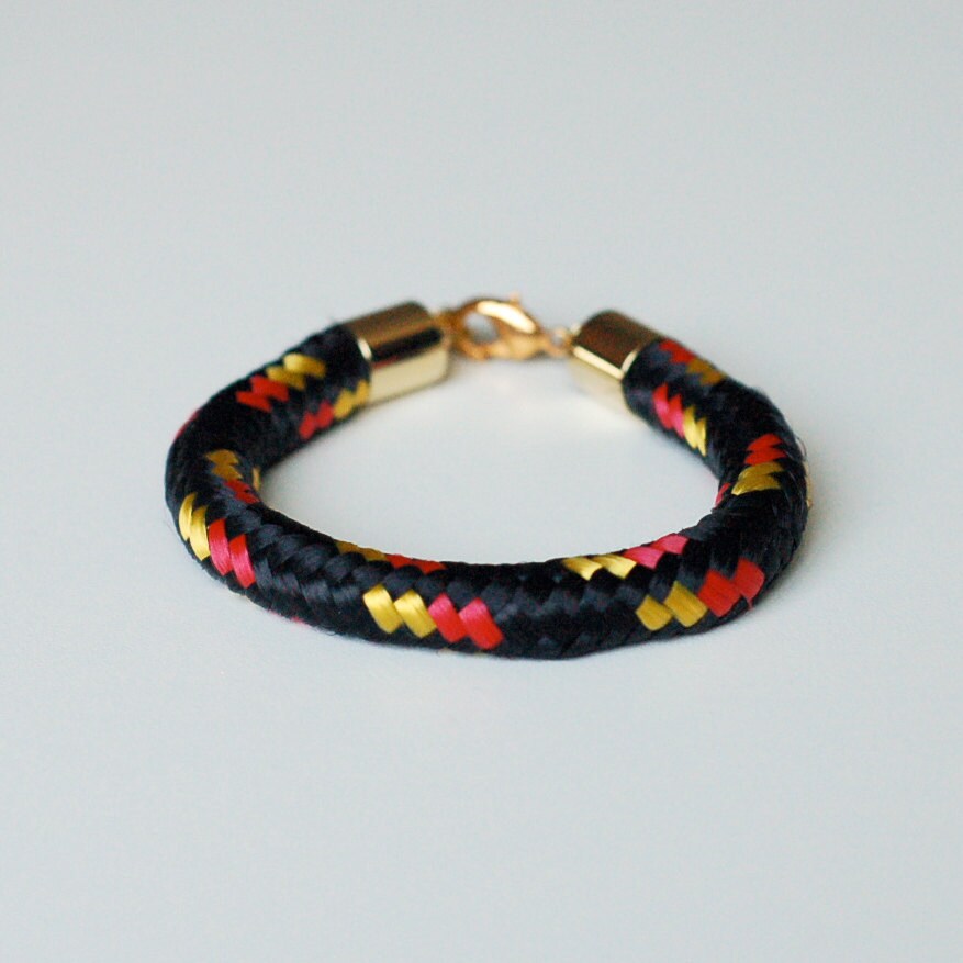 Black Bungee Cord Bracelet