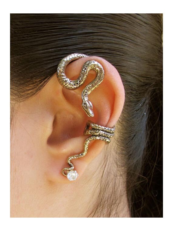 Snake Ear Wrap Mummy Ear Wrap Snake Ear Cuff Bronze Python