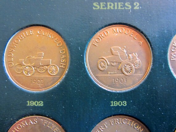 Antique Car Coins Sunoco Collectible 1969 Franklin Mint Series