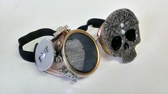 SkullPunk Goggles by Panzer Kitty by PanzerKitty steampunk buy now online