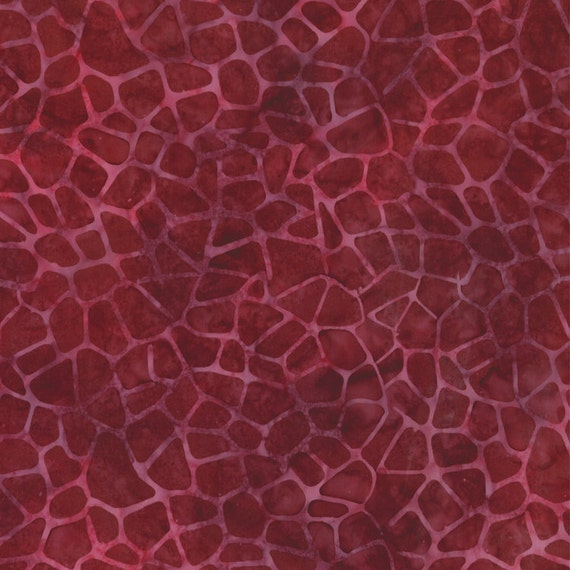 Red Crackle Paint Box Batiks Fabric Moda by QuiltsFabricandmore