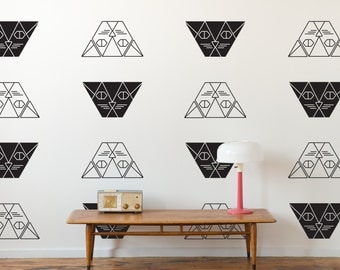 Geometric Modern Cat Vinyl Wall Decals- Set of 16 Graphics, Wallpaper, Stickers, item 10044