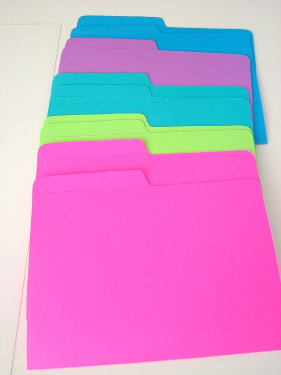 Pack of 10 Colorful 4 x 6 Mini Folders For Coupon Organizer