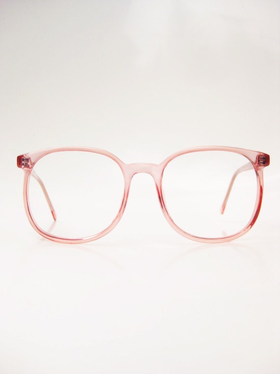 Vintage Pink Oversized Eyeglasses Round Wayfarer By Oliverandalexa 