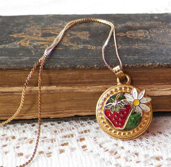 Strawberry Field Vintage Jewelry Pieces Collage / Montage