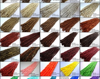 Color Reference Chart for Iconic Locks Dreadlock extensions, dreadlocks, dreads, dread extensions, synthetic dreads, extensions, One dread