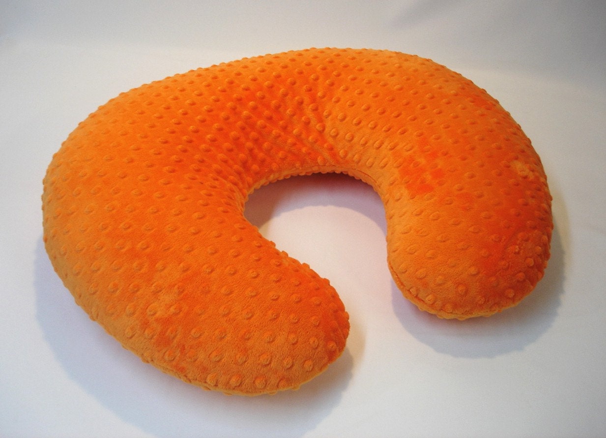 Nursing Pillow Cover Citrus Orange by LittleOwlsNest on Etsy