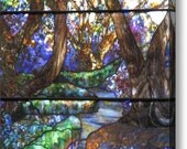 Garden of Gethsemane - 16 x 24 Fine Art Canvas Print of Stained Glass Window, Garden, Wall Art, Home Decor, Gift Garden of Gethsemane - 16 x 24 Fine Art Canvas Print of Stained Glass Window, Garden, Wall Art, Home Decor, Gift