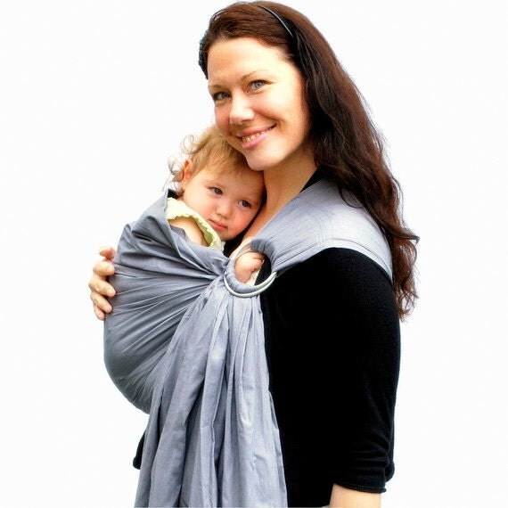 Baby Carrier Sling Daddy Ring Sling Pewter Gray Superwide