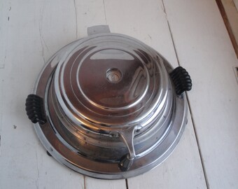 Vintage Waffle Maker Manning Bowman Chrome Model 1637