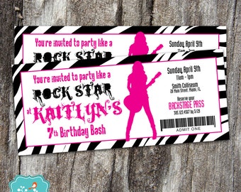 Invitation Anniversaire Rock