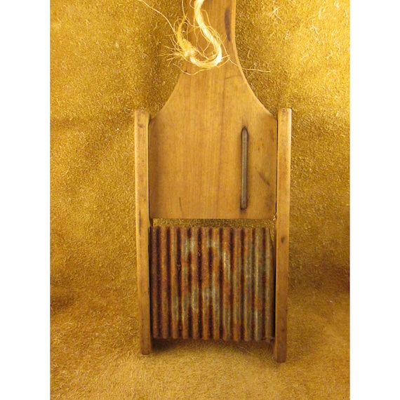 Crinkle Cut Mandoline Vegetable Slicer Wood with Metal Blade