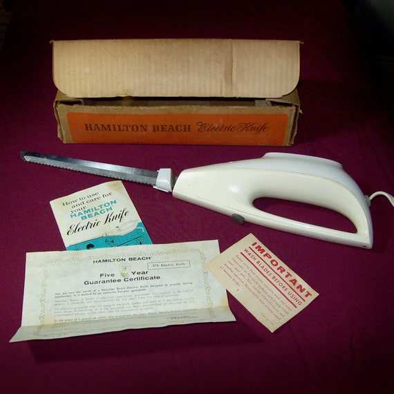 Hamilton Beach Electric Knife in Original Box / 1970s Scovill