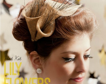 DIY Hat Kit! Make your own Sinamay Lily Flower Fascinator- Includes detailed instructions and materials 25+ colours!