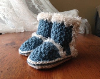 Crochet PATTERN Baby Brighton Crochet Slipper Pattern