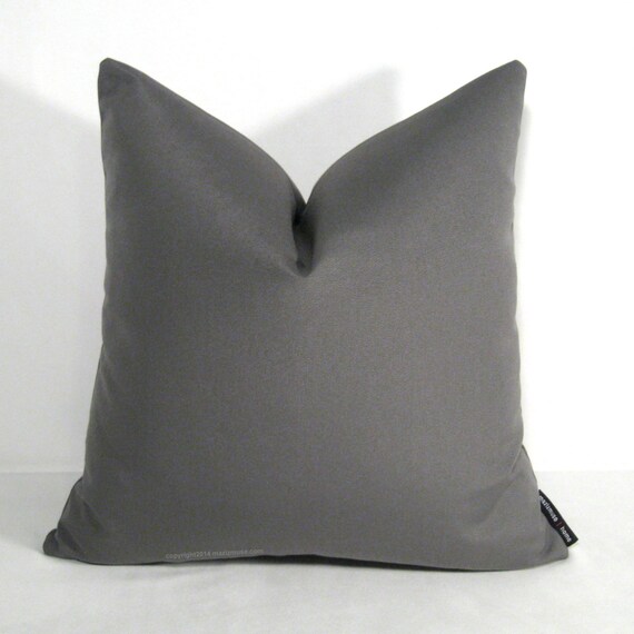 Gray OUTDOOR Pillow Cover Modern Grey Pillow Charcoal by Mazizmuse