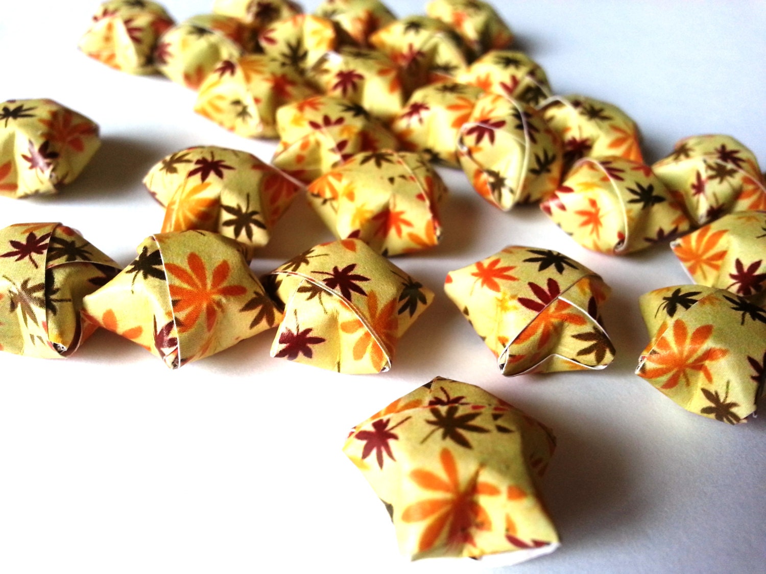 Origami Lucky Stars Autumn Leaves custom orders by BagNCraft