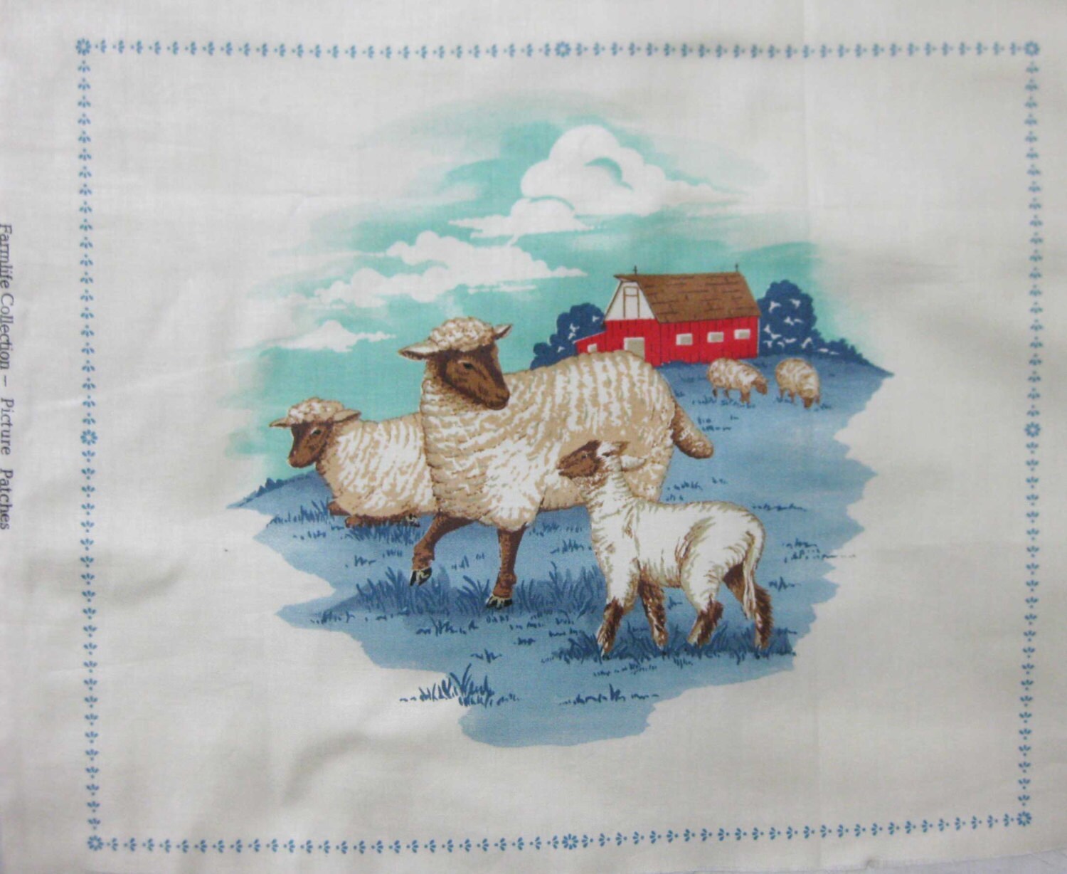 1 Darling Sheep Family Fabric Quilt Sewing Craft by CountryNMore2