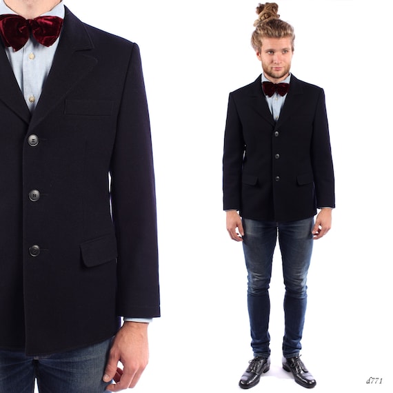 Online Men S Wool Blends Jacket Hoos Blazers Fashion Suit How Should A Peacoat Fit