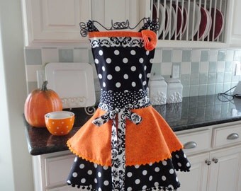 Witches Brew ~ Women's Halloween Apron, Fall, Thanksgiving Apron - Annabelle Style ~ 4RetroSisters