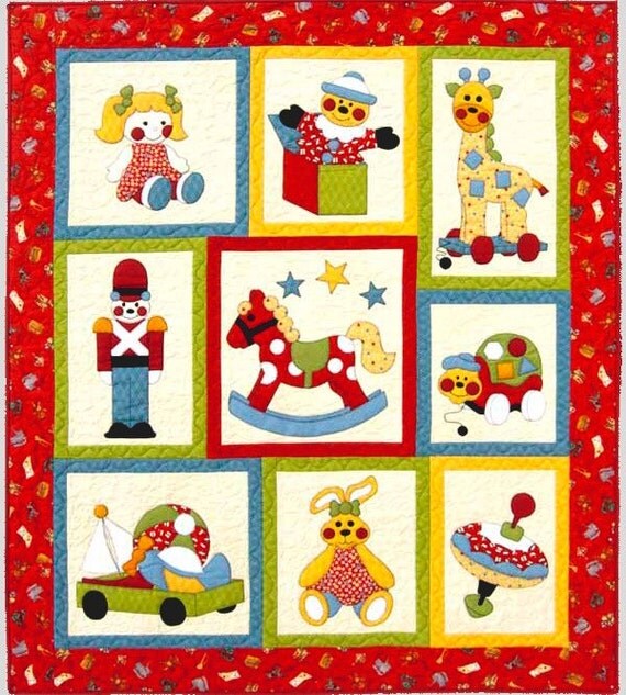 Ye Olde TOY SHOP Quilt PATTERN Cute Children's Applique