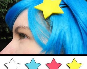 Ramona Flowers Star Hair Clip - Scott Pilgrim 4 Colors Available Yellow Turquoise Pink White