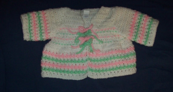 Baby Sweater Jacket Size 6 Months