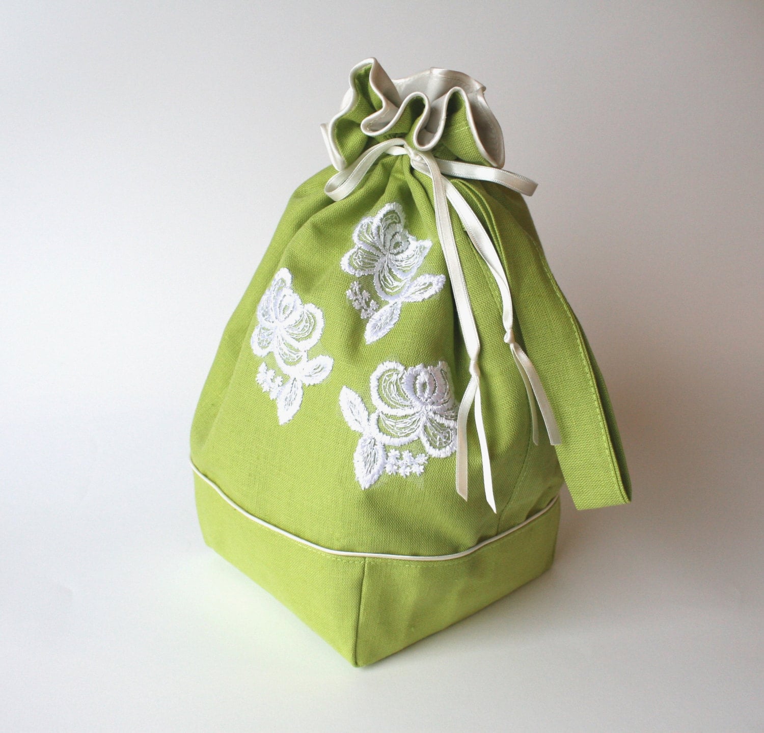 Drawstring bag knitting project bag crochet project by ProjectBag