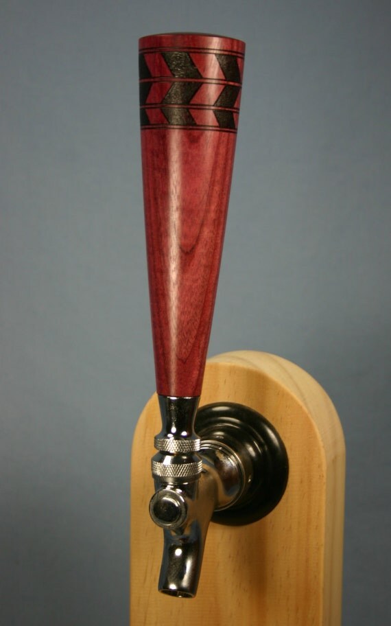 Wood Beer Tap Handle Made to Order Purpleheart with