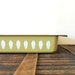 vintage avocado green cathrineholm lotus lasagna dish