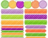 Halloween Labels - Commercial Use OK - Cute Polka Dot and Striped Halloween Labels - Journaling Il_170x135
