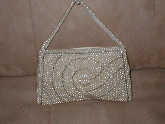 Vintage Ivory Pearl Beaded Evening Purse by yesteryearglam on Etsy Vintage Ivory Pearl Beaded Evening Purse by yesteryearglam on Etsy
