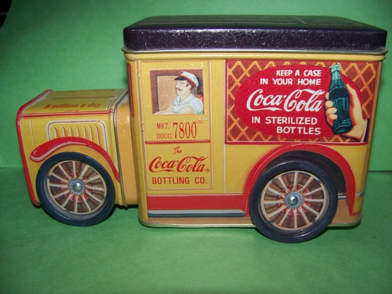 Vintage Coca Cola Tin Delievery Truck VERY by rosehartantiques