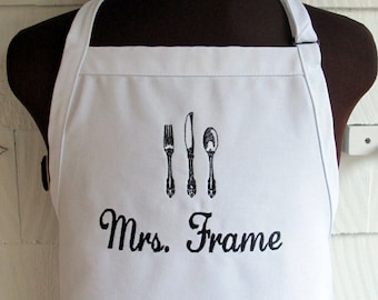 Personalized Apron for the chef - Customized apron with name