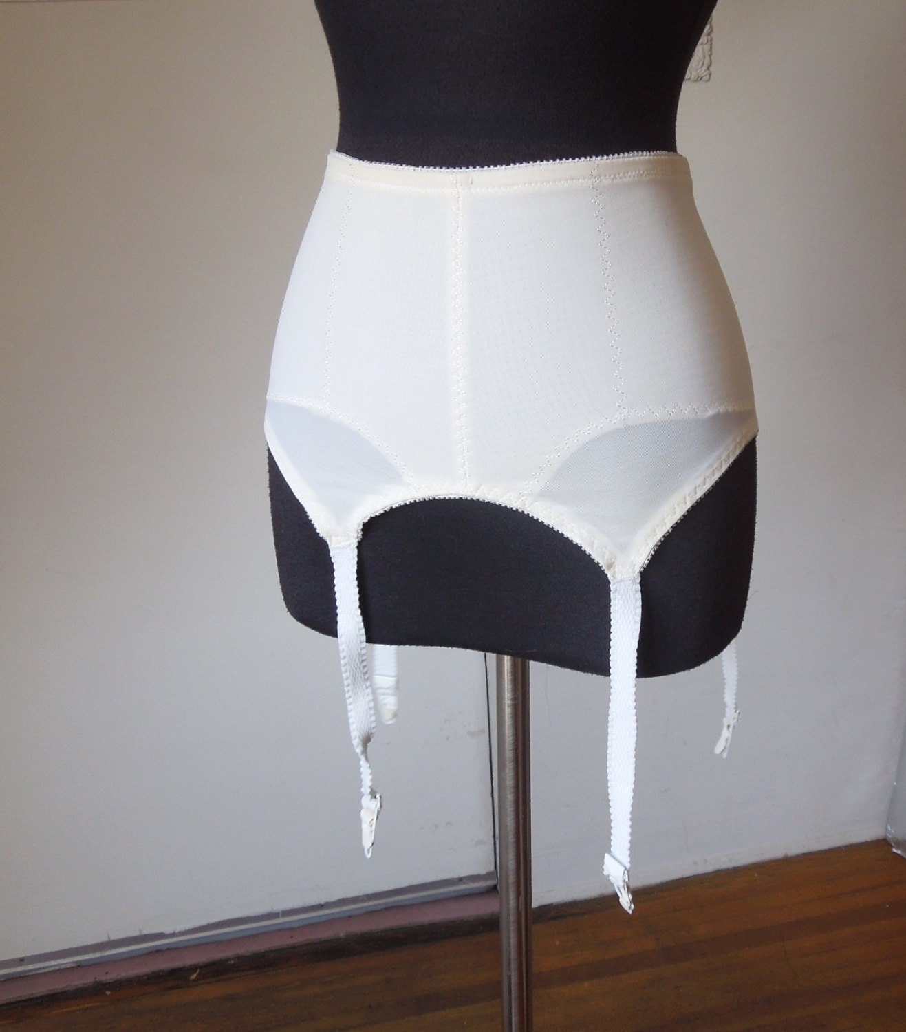 Vintage Garter Belt High Waist Shaper Off White Deadstock