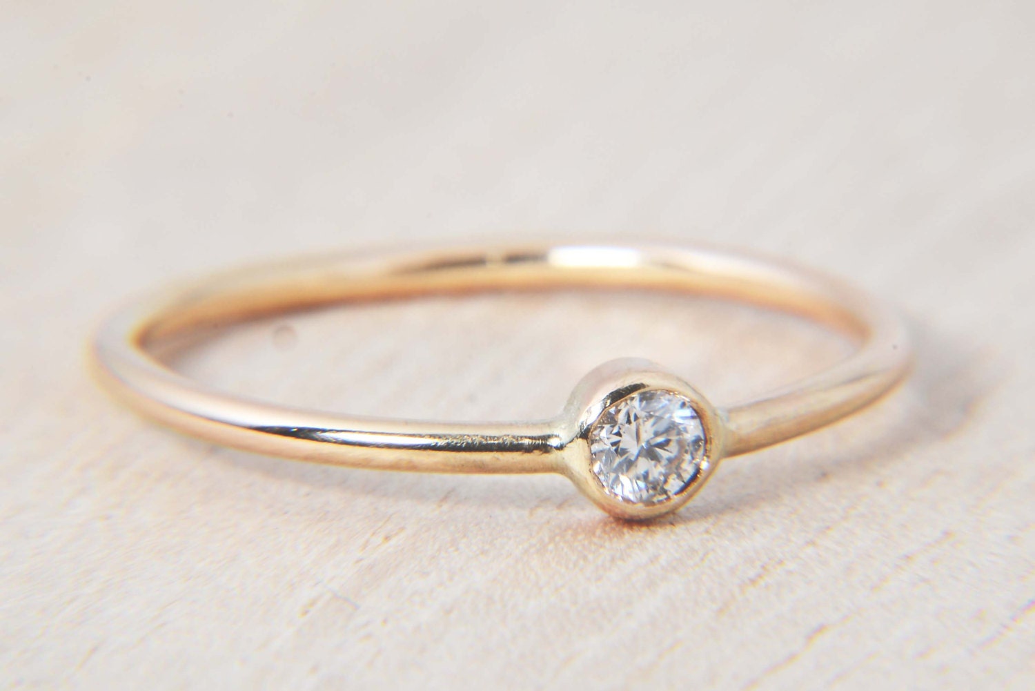 Simple .11ct Diamond Ring in 14K Gold