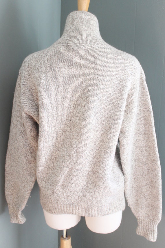 Vintage 80s OATMEAL LL Bean Wool Sweater Women M Pullover