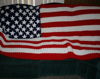 Popular items for american flag afghan on Etsy