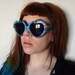 Rainbow Dash- My Little Pony Inspired Light Blue Sunglasses With Rainbow Rhinestones